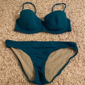 Jcrew teal bikini - S bottoms, M or 34c top